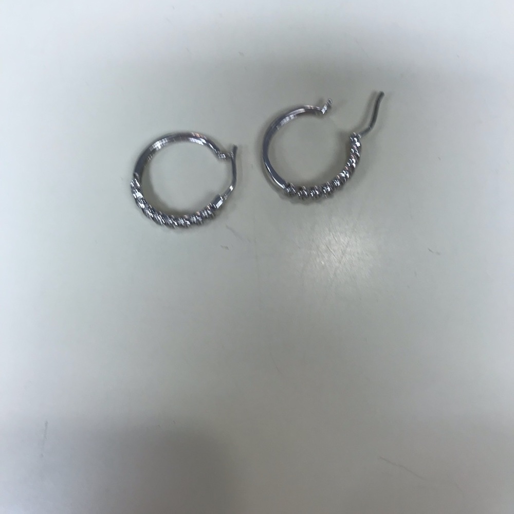 Diamond hoop earrings